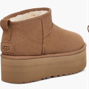 UGG Women's Tan chestnut Ulta mini Platform Boots